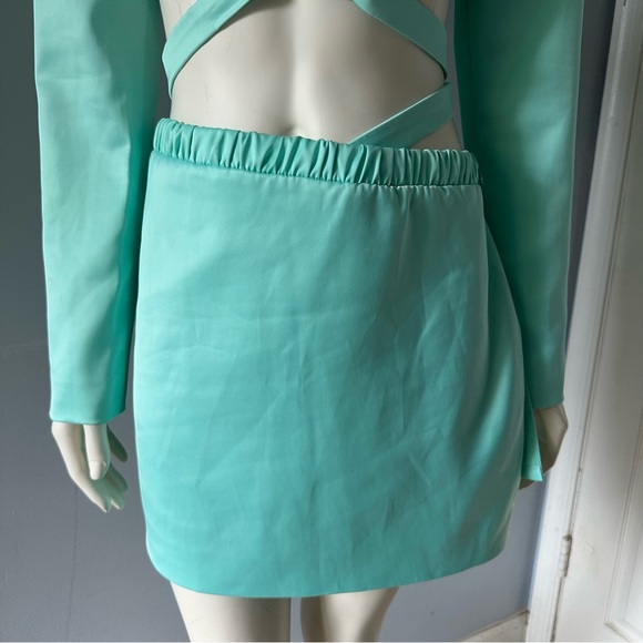 For Love and Lemons Marie Set Cutout Blazer Asymmetric Mini Skirt - Picture 10 of 11